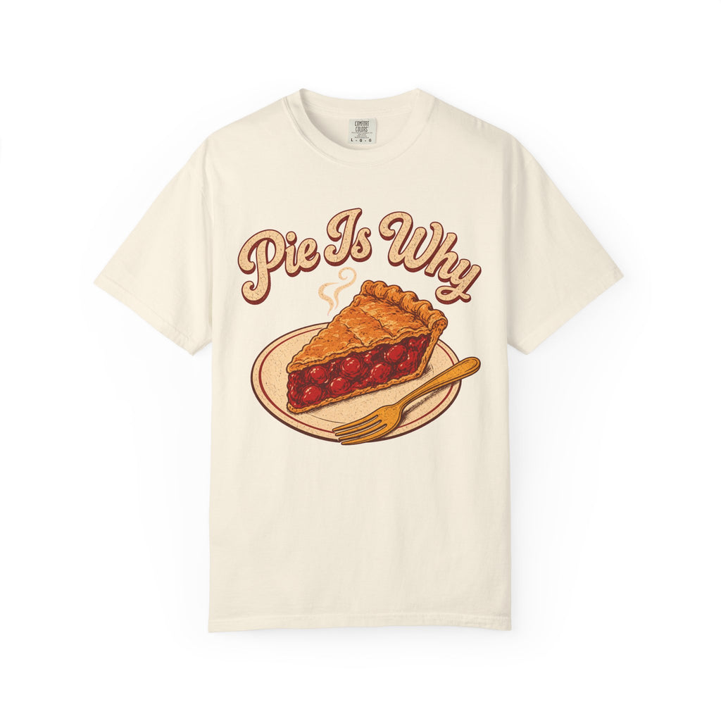 Pie Is Why T-shirt in Ivory, front view
