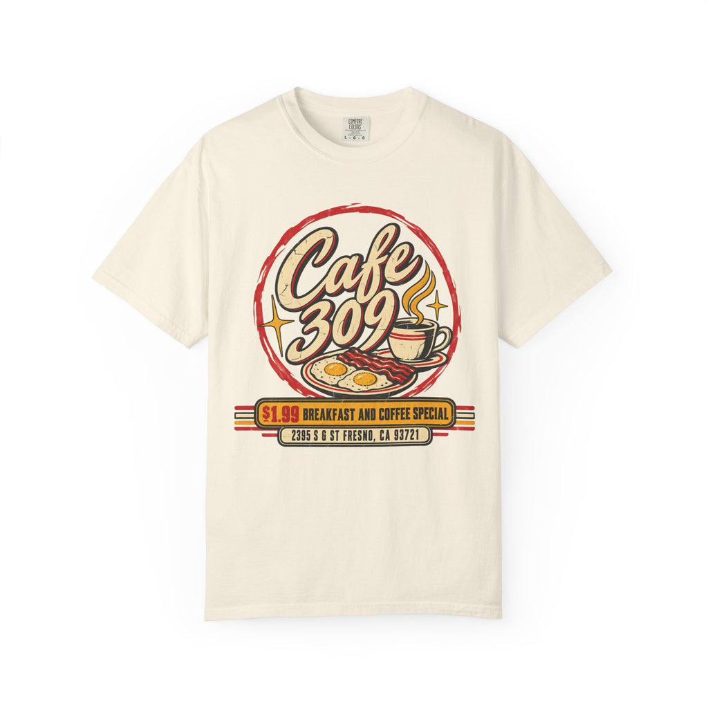 Cafe 309 T-shirt in Ivory, front view