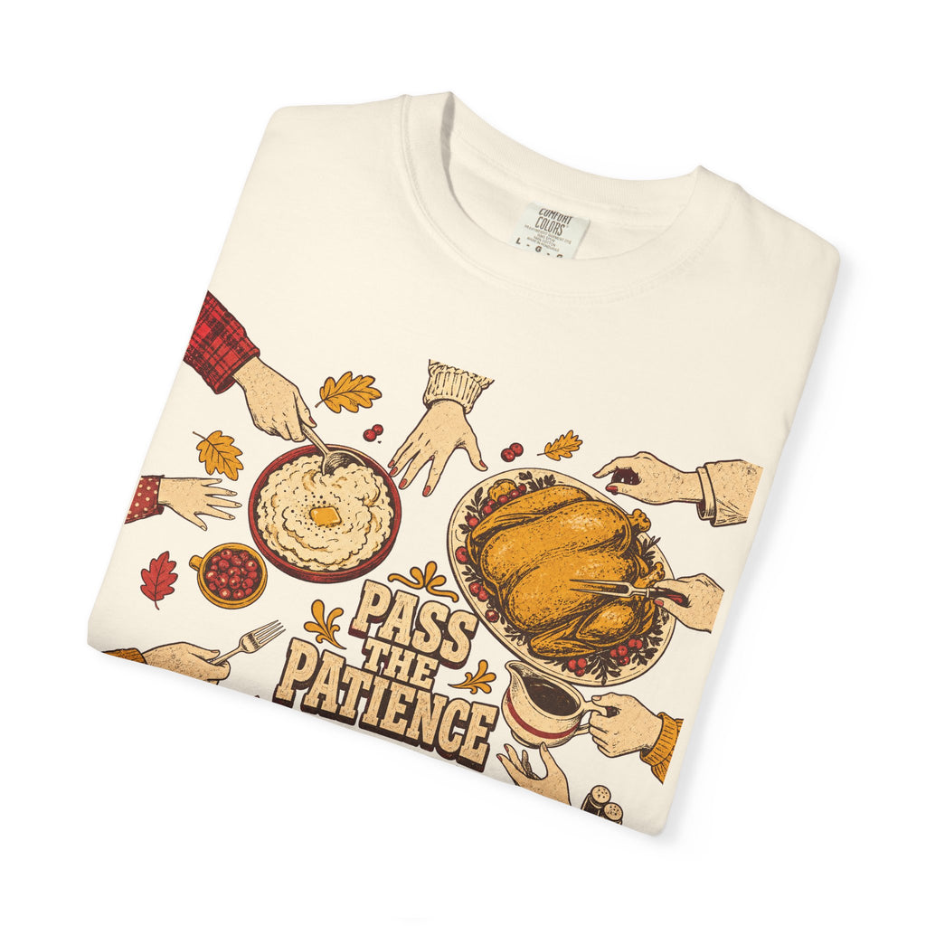 Pass The Patience T-shirt in Ivory, folded view