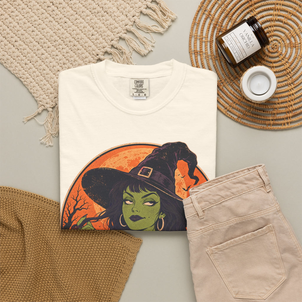Witch Please T-shirt in Ivory, flat lay view