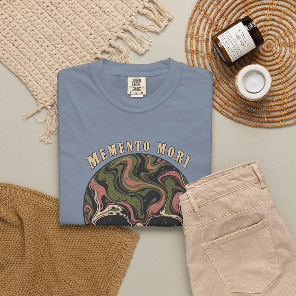 Comfort Colors® Memento Mori T-Shirt, Funny Vintage Philosophy Skull