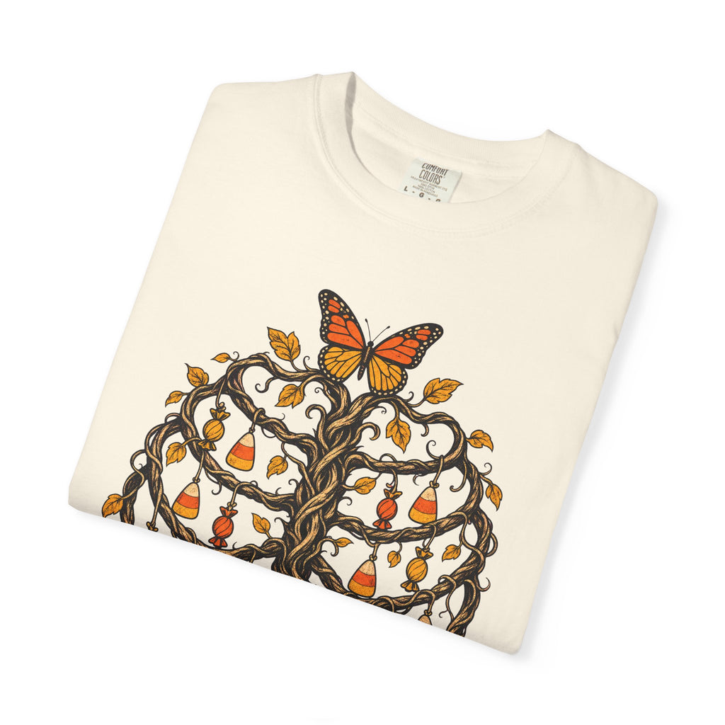 Vine Ribcage T-shirt in Ivory, folded view