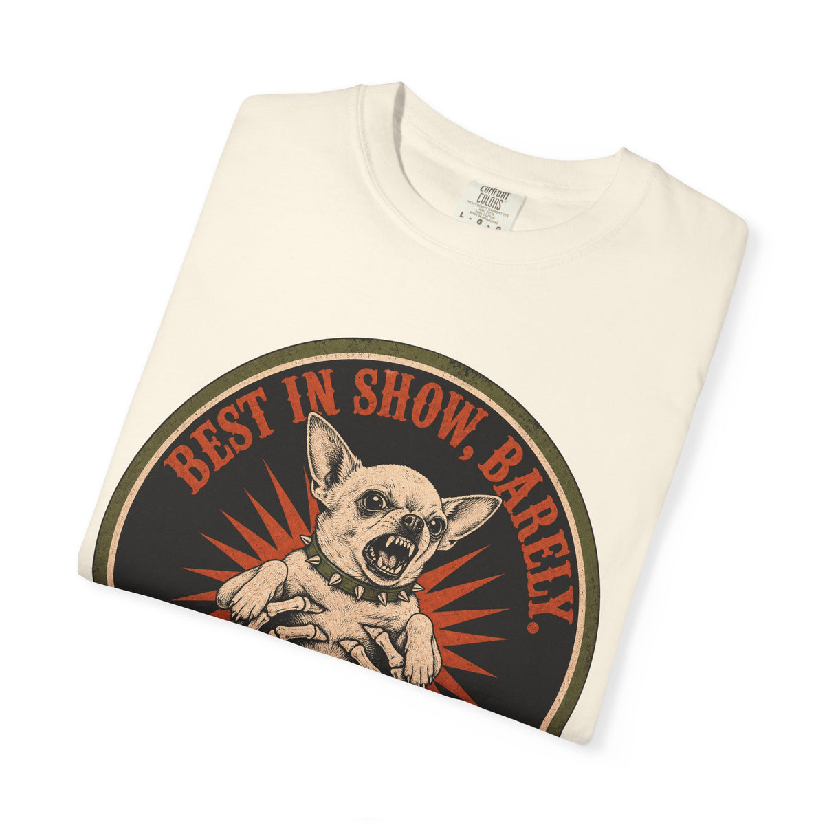 Halloween Dog T-shirt in Ivory, folded view