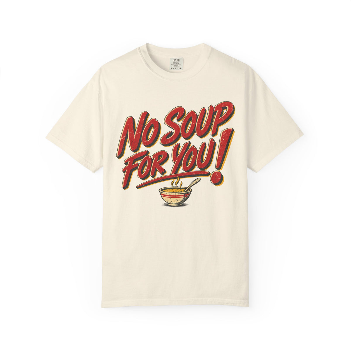 No Soup For You Diner T-shirt in Ivory, front view