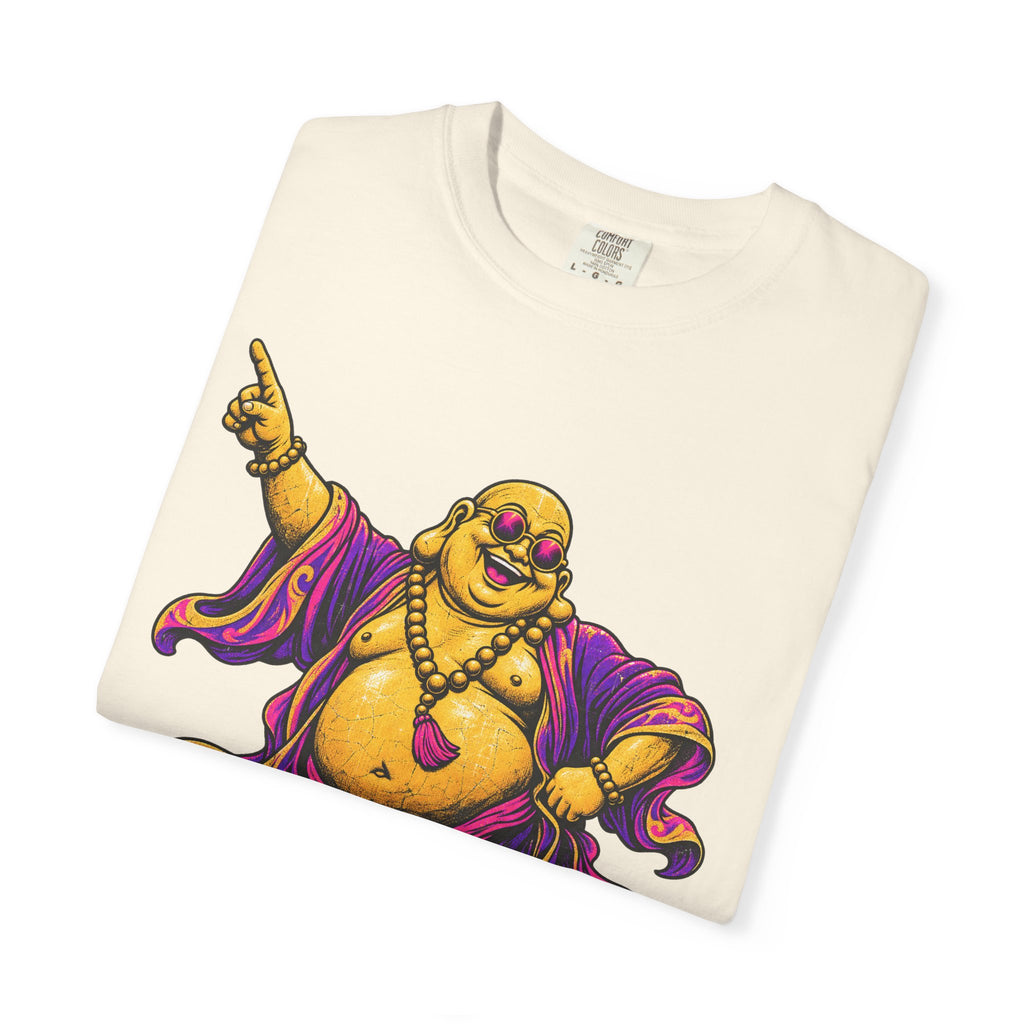 Disco Buddha T-shirt in Ivory, folded view