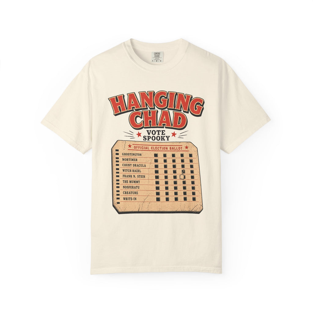 Hanging Chad T-shirt in Ivory, front view