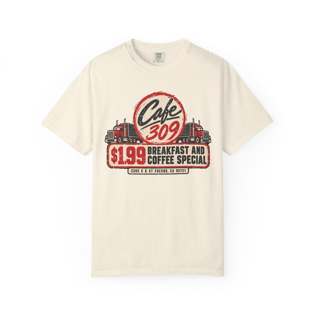 Cafe 309 T-shirt in Ivory, front view