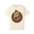 Buddha Thinker Pose T-shirt in Ivory, front view